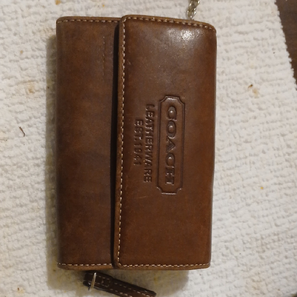 Coach Tan Leather Wallet